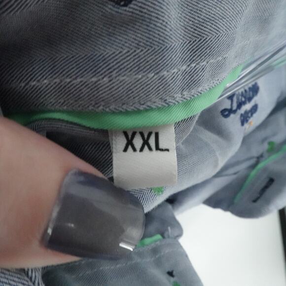 Luchiano Visconti Shirt Mens 2XL Gray Embroidered Skull Pattern Button Up Casual - Picture 4 of 14